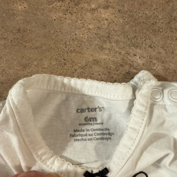 Carters- Adorable Cute Cat Print Onesie and Gray Pants Set 6M - Picture 4 of 6